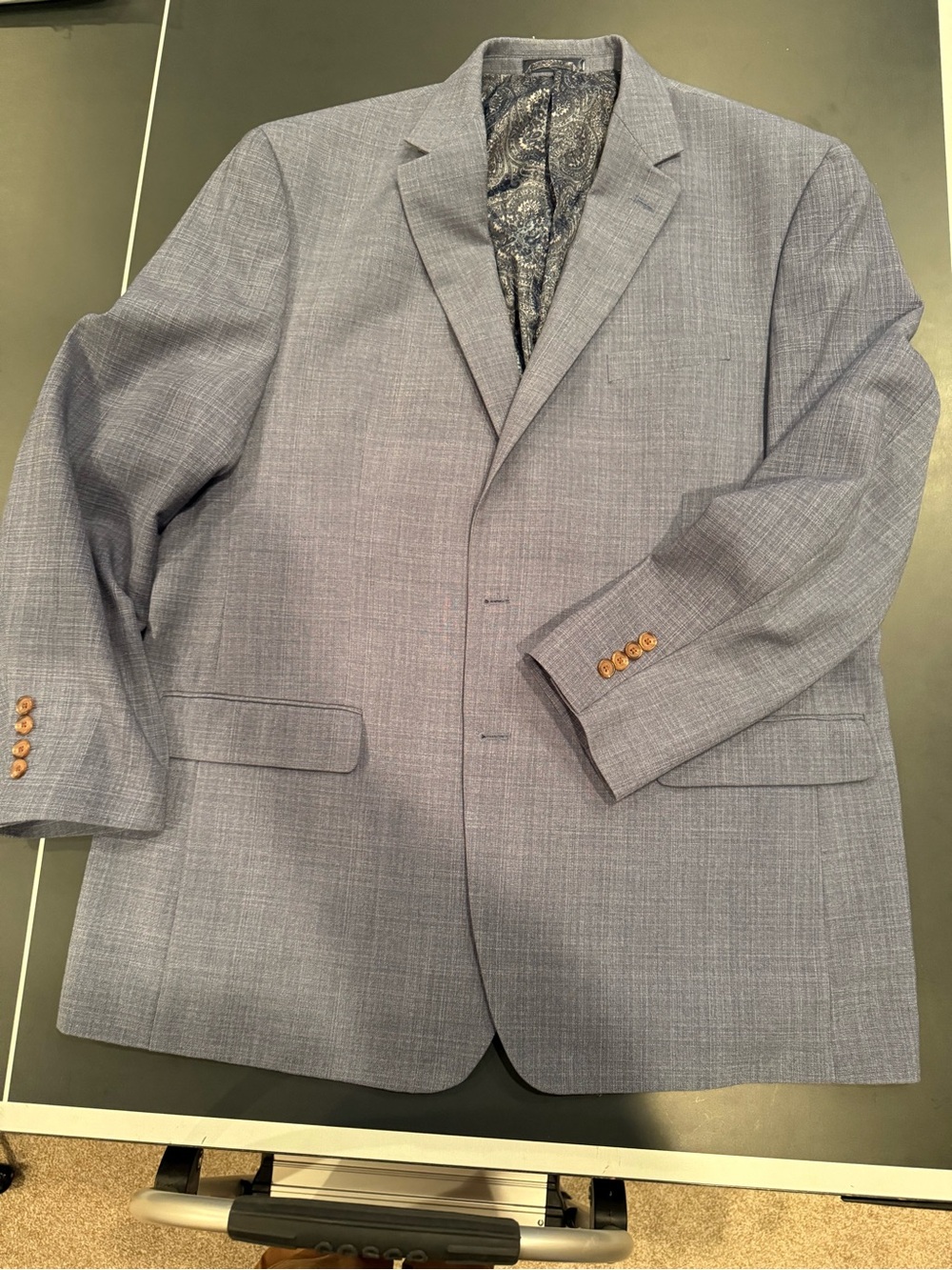Ralph Lauren Light Blue Textured Sport Coat with Paisley Lining